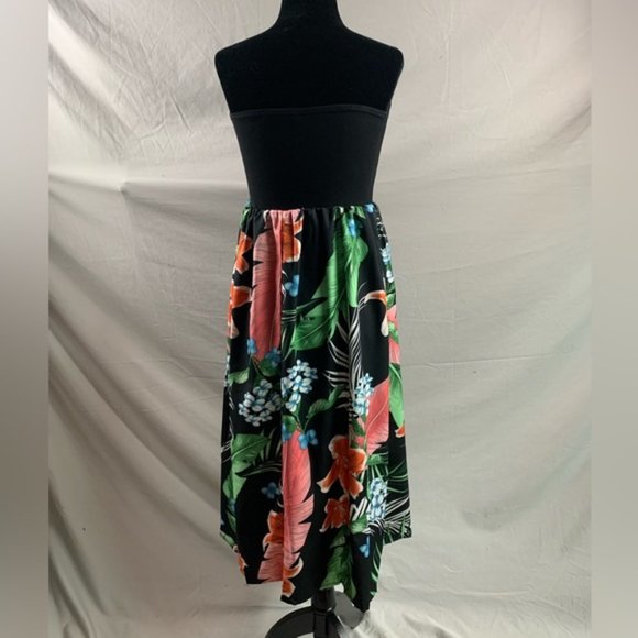 Boho Floral Print Tulip Hem Tube Dress - Picture 11 of 11
